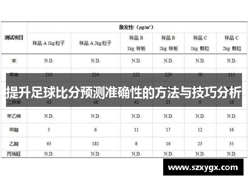 提升足球比分预测准确性的方法与技巧分析